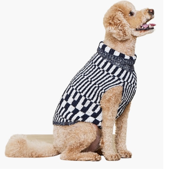 Barefoot Dreams Other - Barefoot Dreams Cozy Chic Abstract Check Dog
Sweater Size Small